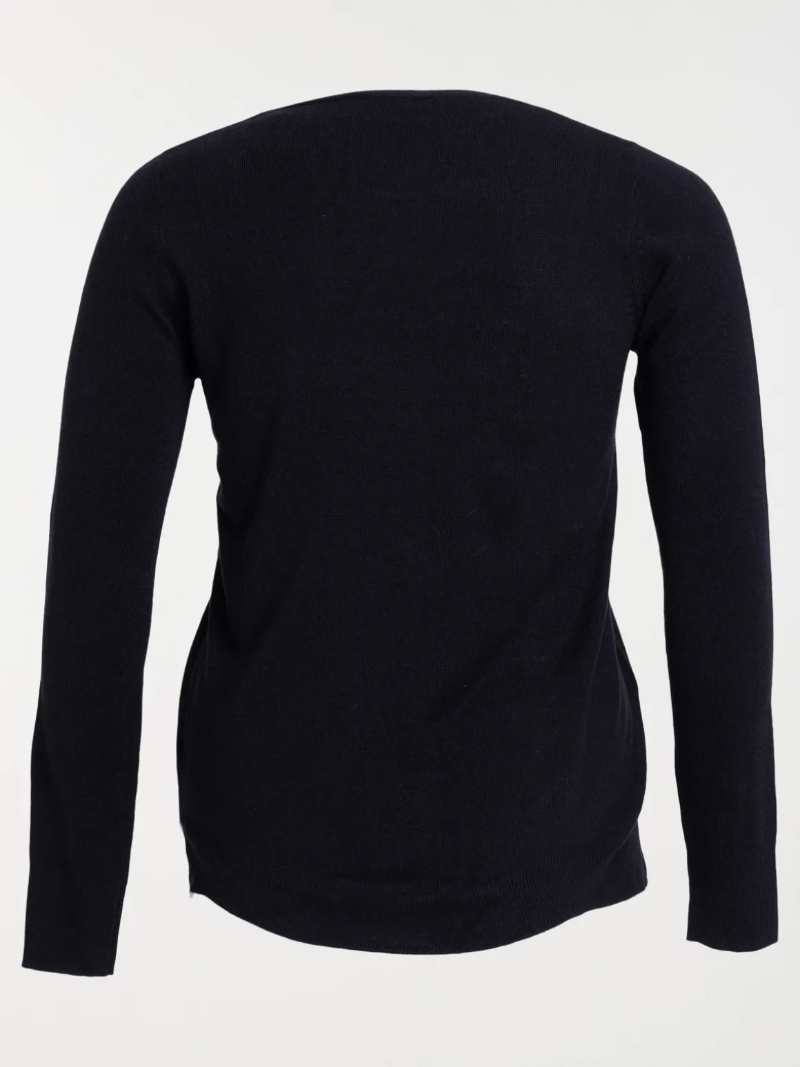 Pull col V noir grande taille femme