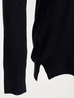 Pull col V noir grande taille femme