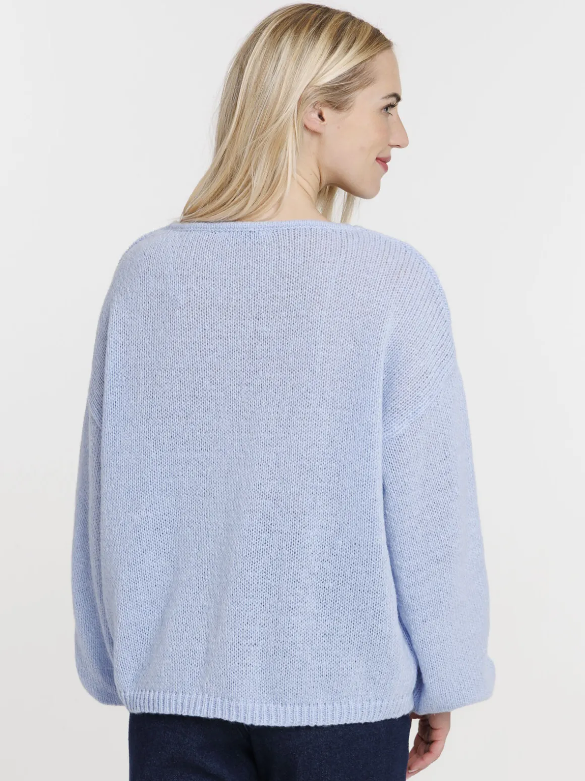 Pull col V tout doux femme