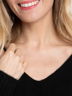 Pull col V tout doux noir femme