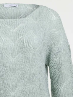 Pull coloris jade grande taille femme