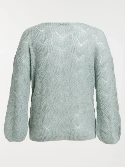 Pull coloris jade grande taille femme