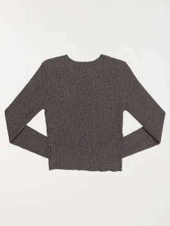 Pull côtelé uni fille (XXS-M)