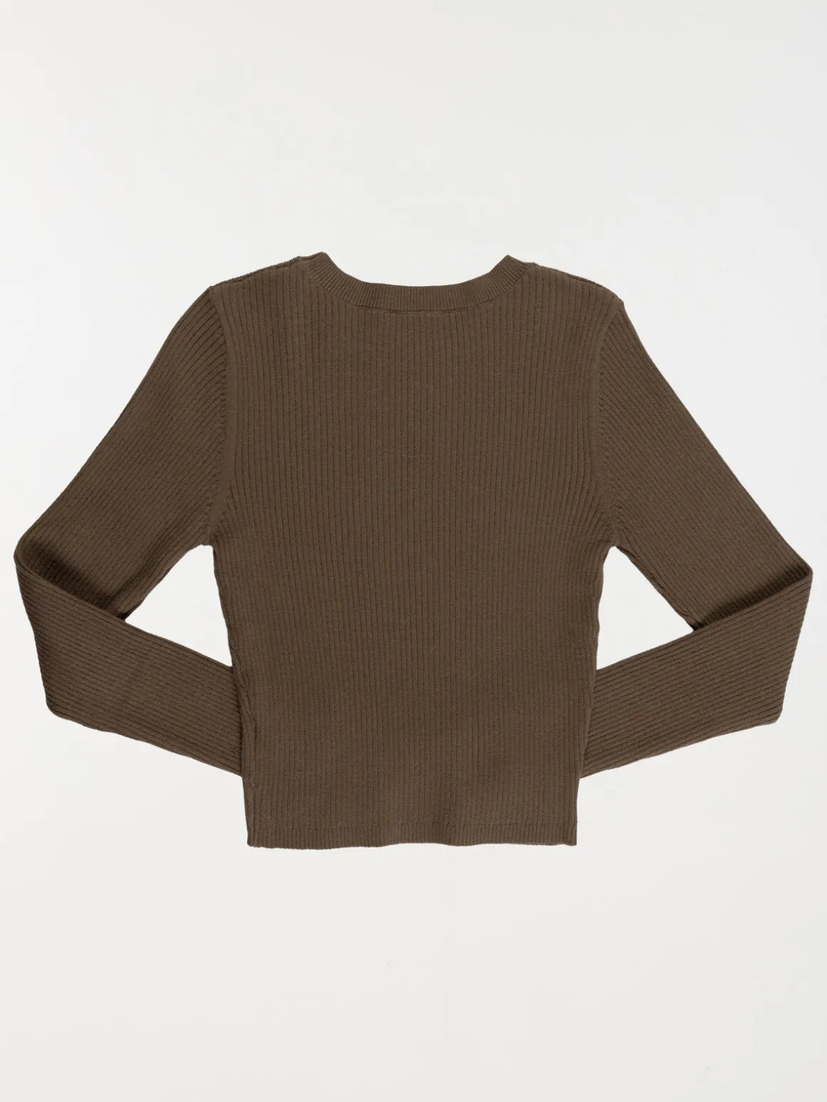 Pull côtelé vert fougère fille (XXS-M)