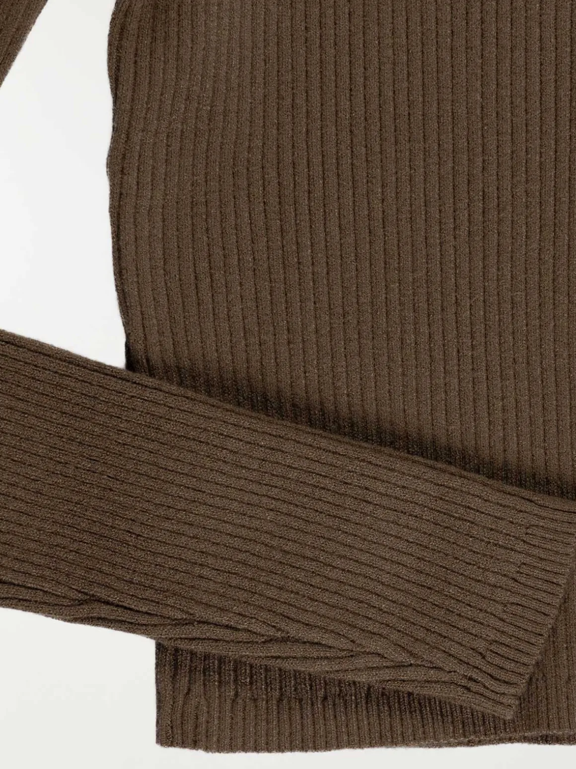 Pull côtelé vert fougère fille (XXS-M)