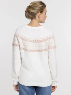Pull de Noël écru femme