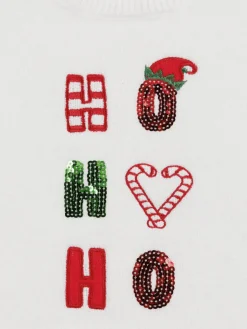 Pull de Noël ho ho ho fille (3-12A)