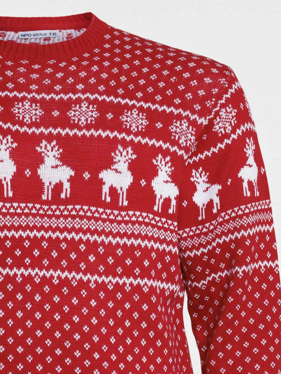 Pull de noël rouge grande taille homme