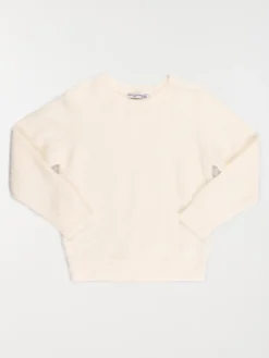Pull fille écru col rond (3-12A)