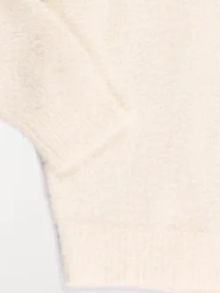 Pull fille écru col rond (3-12A)