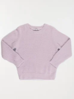 Pull fille lavandin col rond (3-12A)
