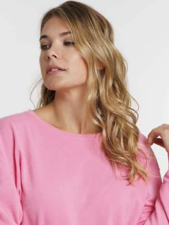 Pull fin col rond femme