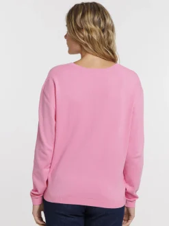 Pull fin col rond femme