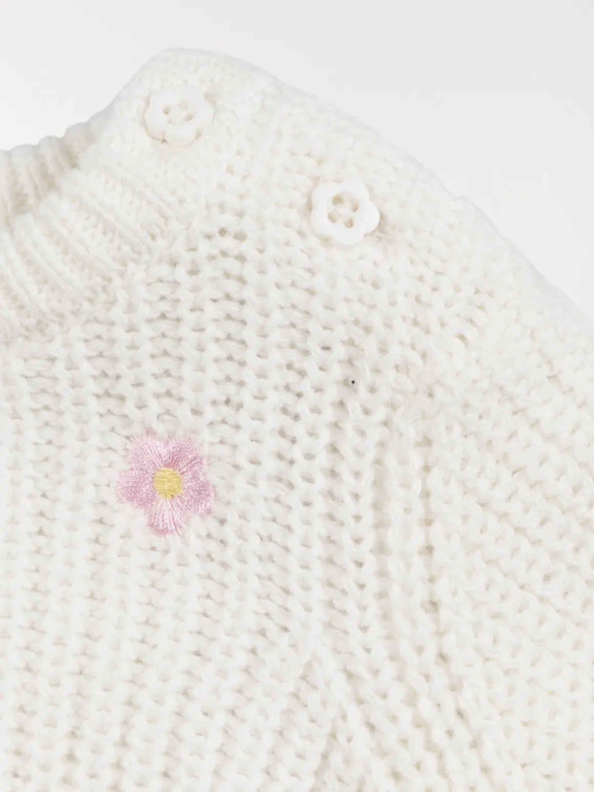 Pull fleurs brodées fille (3-36M)