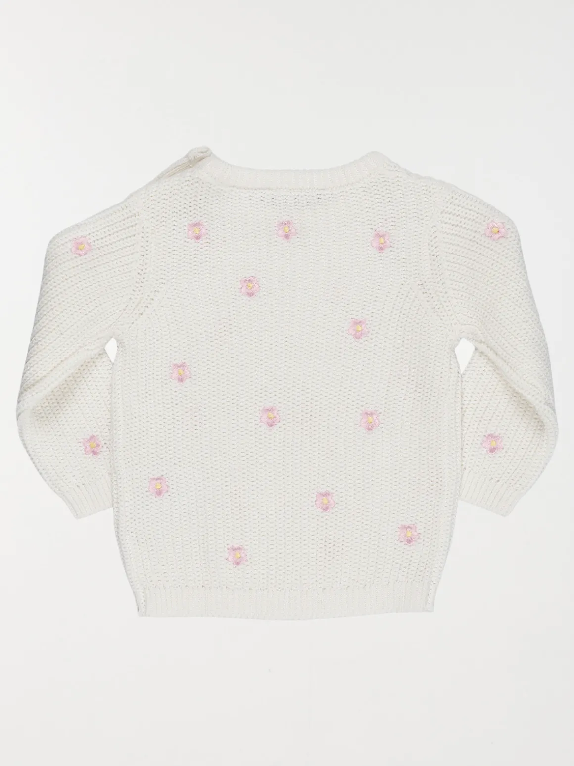 Pull fleurs brodées fille (3-36M)