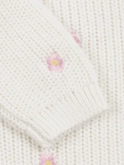 Pull fleurs brodées fille (3-36M)