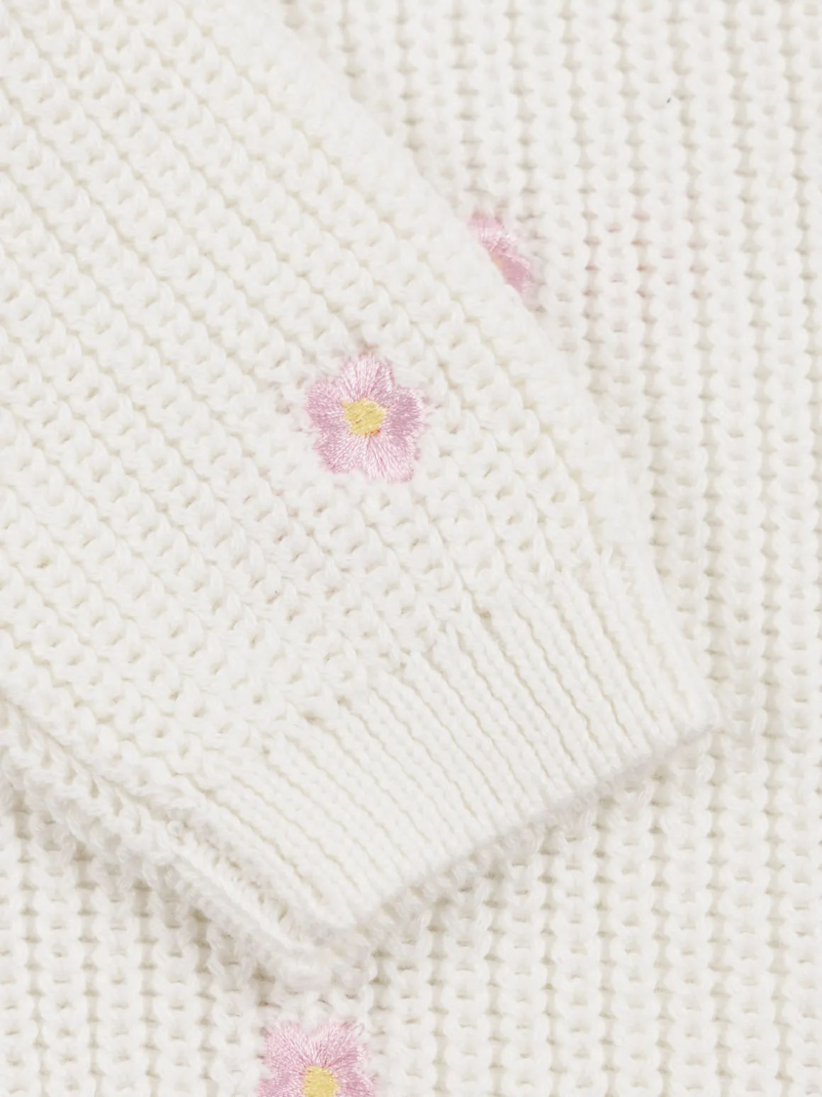 Pull fleurs brodées fille (3-36M)