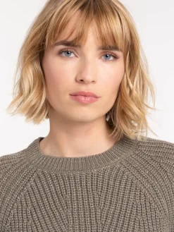 Pull maille brillante femme