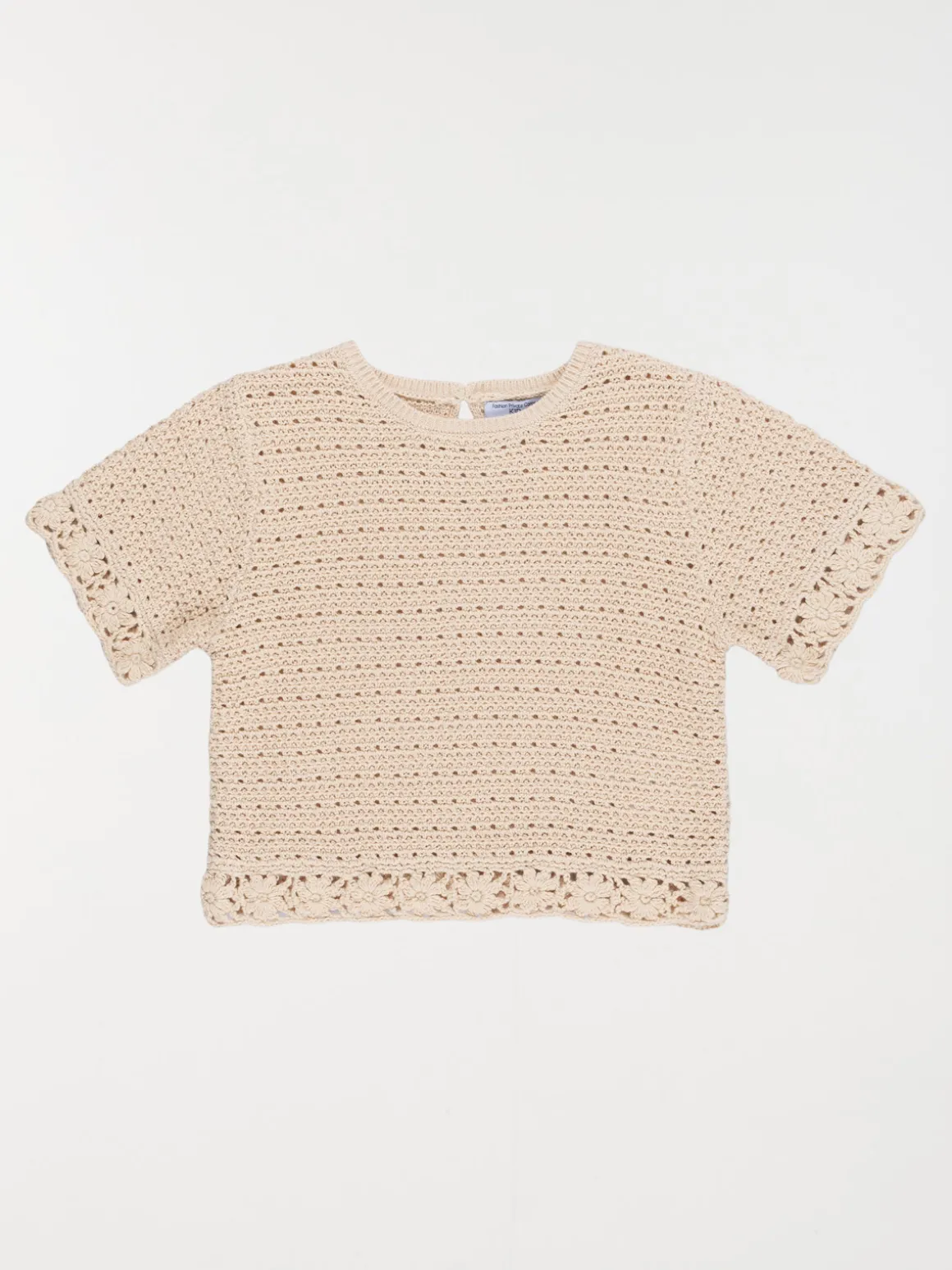 Pull maille crochet fille (3-12A)
