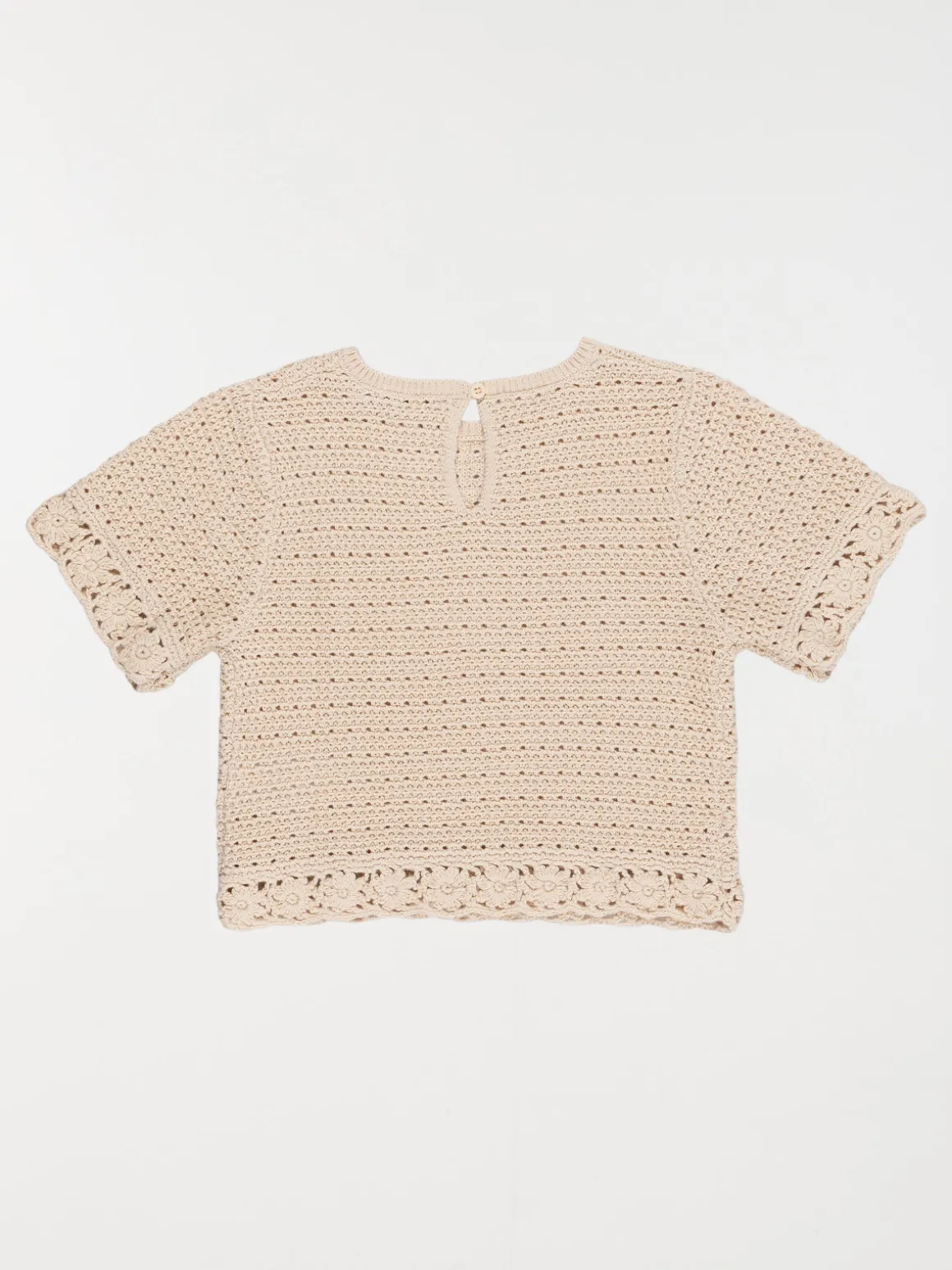 Pull maille crochet fille (3-12A)