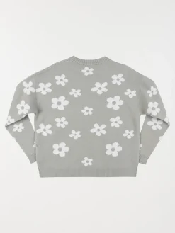 Pull motif fleuri fille (XXS-M))