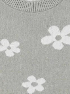 Pull motif fleuri fille (XXS-M))