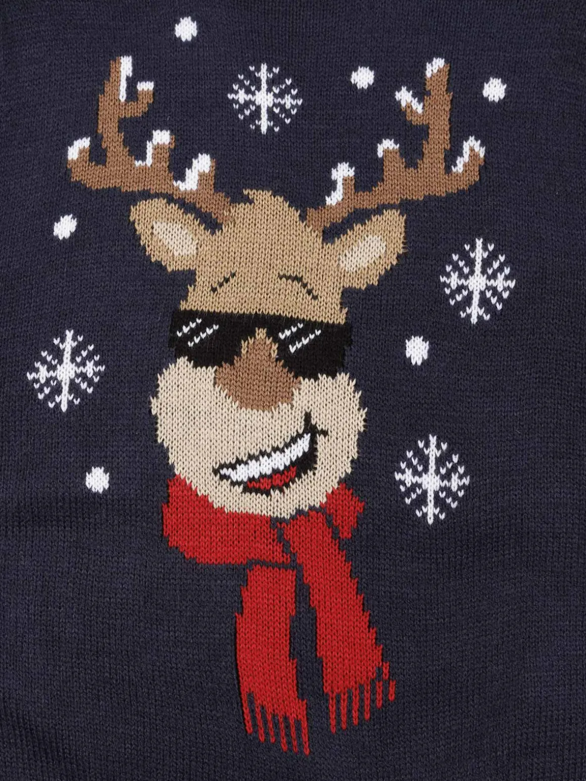Pull Noël tête de cerf garçon (3-12A)
