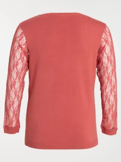 Pull orange minéral grande taille femme