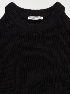 Pull épaules dénudées noir fille (XXS-M)