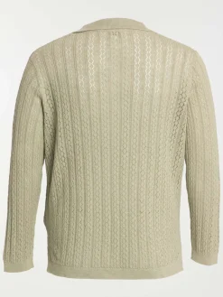 Pull polo sauge grande taille femme