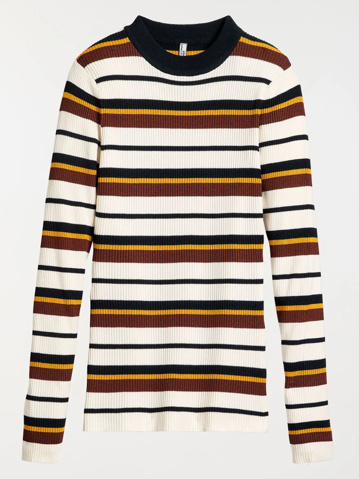 Pull rayé coloris écru femme
