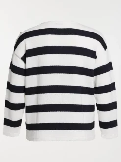 Pull rayé grande taille femme