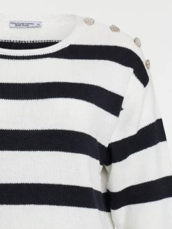 Pull rayé grande taille femme