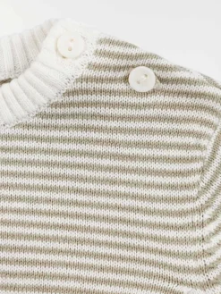 Pull rayé mousse clair garçon (3-36M)