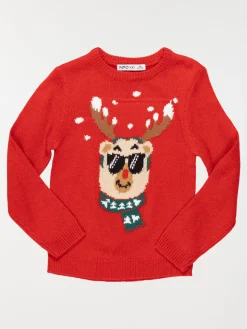 Pull renne de Noël garçon (3-12A)