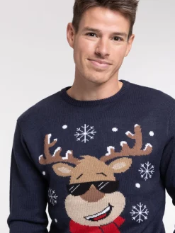 Pull renne de noël homme