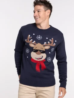 Pull renne de noël homme