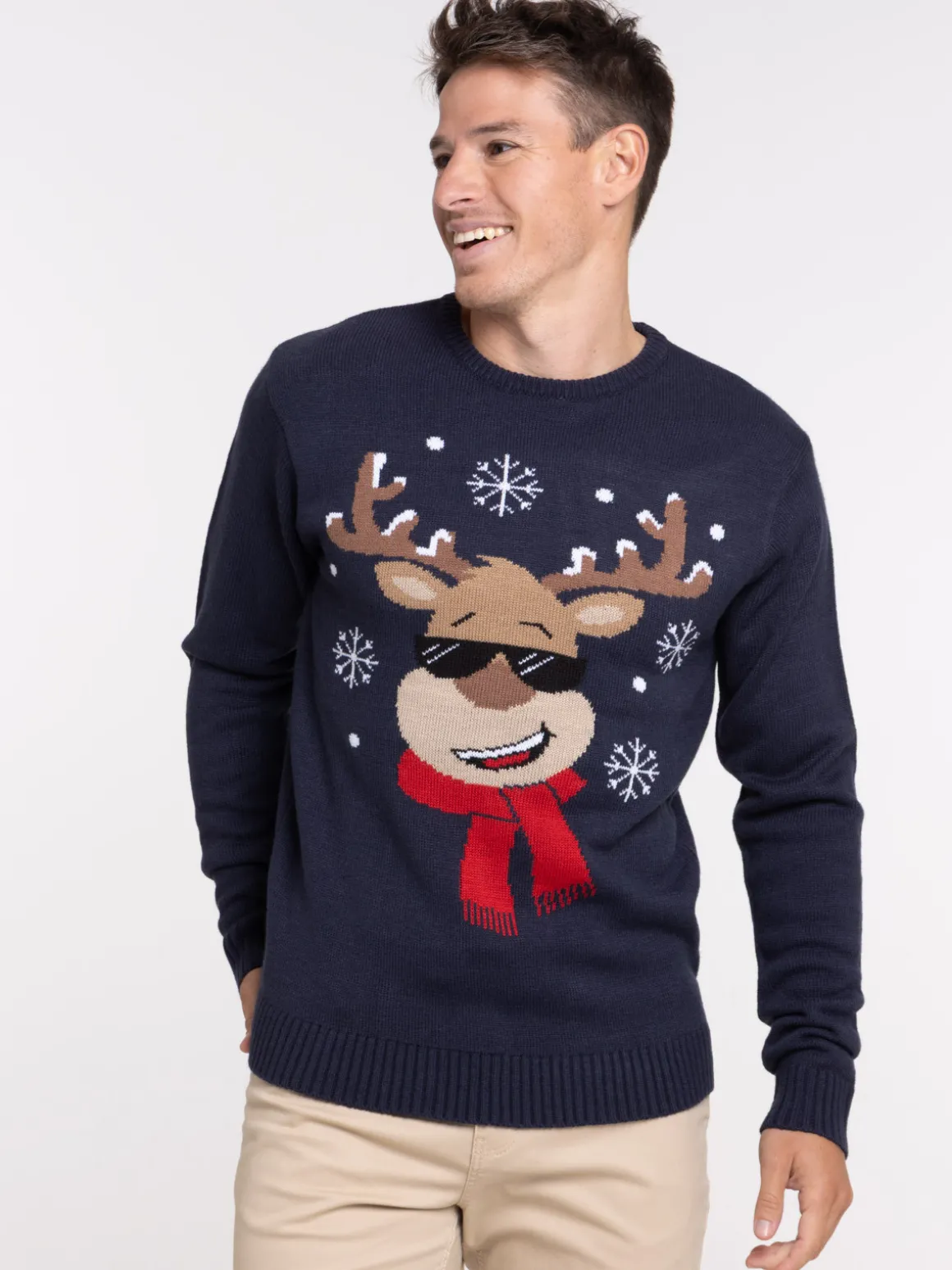 Pull renne de noël homme
