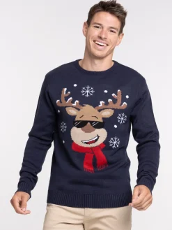 Pull renne de noël homme