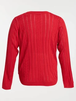 Pull rouge scarlet grande taille femme