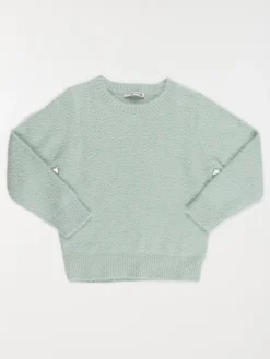 Pull vert d'eau baby fille (3-12A)