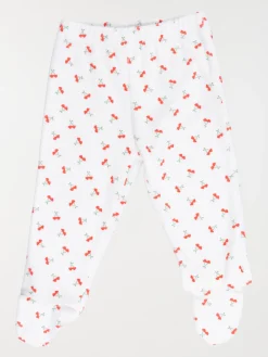 Pyjama cerise col claudine fille (6-36M)