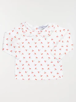 Pyjama cerise col claudine fille (6-36M)