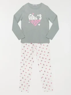 Pyjama coeurs fille (3-12A)