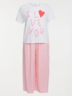 Pyjama coeurs grande taille femme