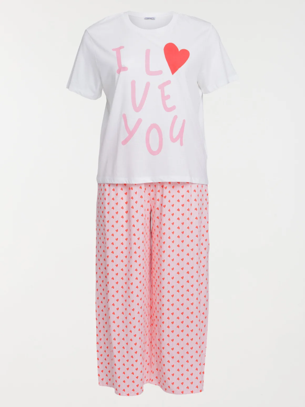 Pyjama coeurs grande taille femme