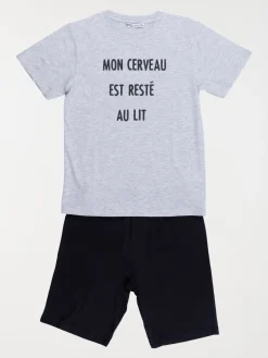 Pyjama court message garçon (XXS-M)