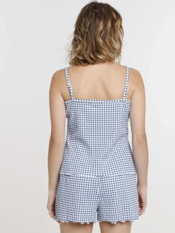Pyjama femme à carreaux