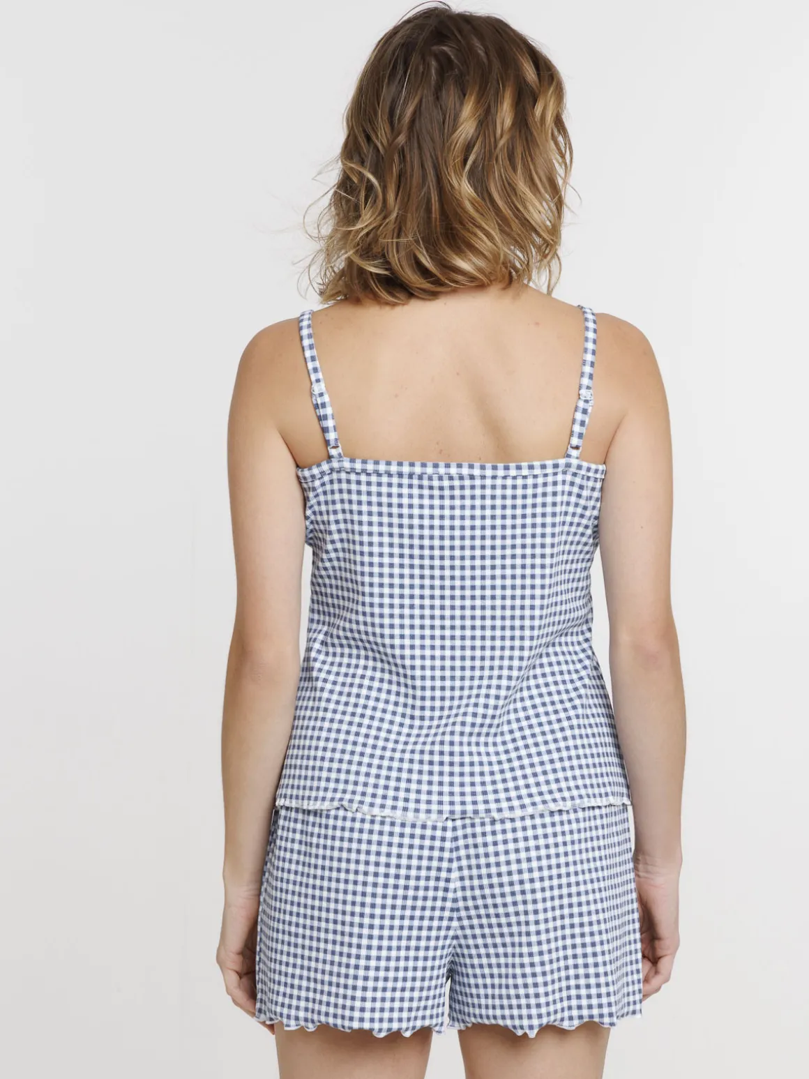 Pyjama femme à carreaux