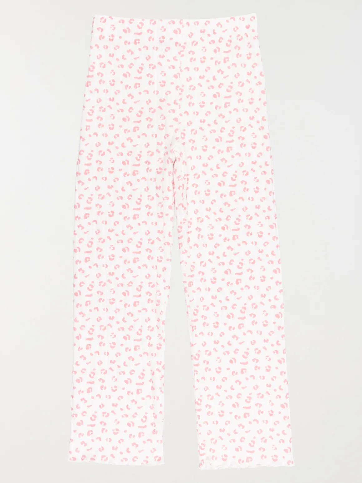 Pyjama motif maille côtelé fille (3-12A)